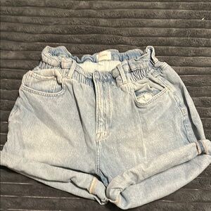 Frame Denim High Waist Blue Shorts